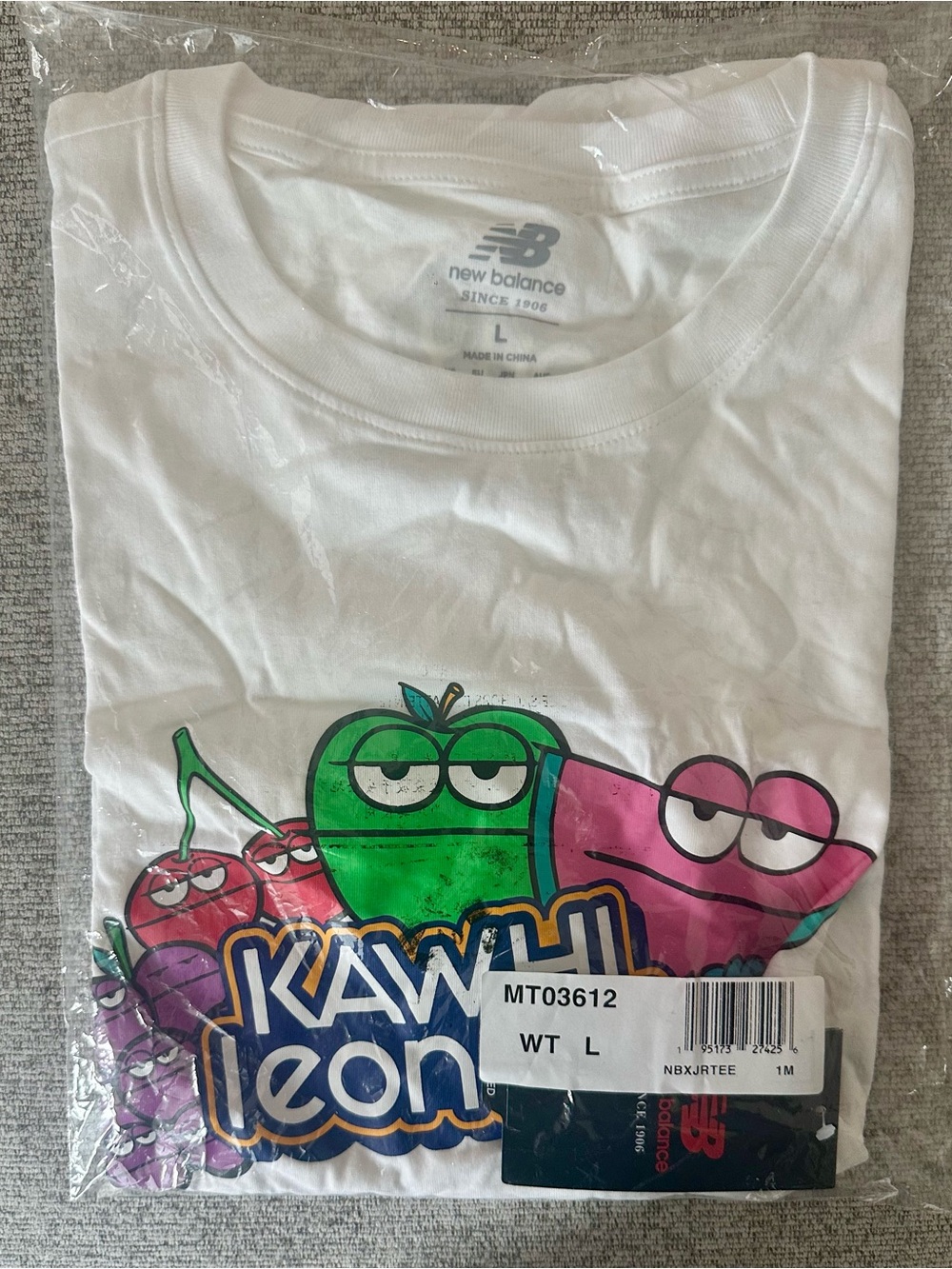 New Balance Kawhi White Graphic Tee NWT
